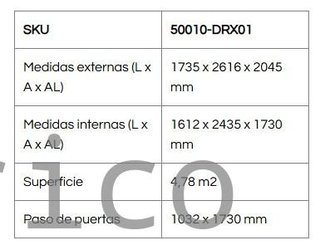 Caseta Metálica Top Titan 173x261x204 cm - Duramax