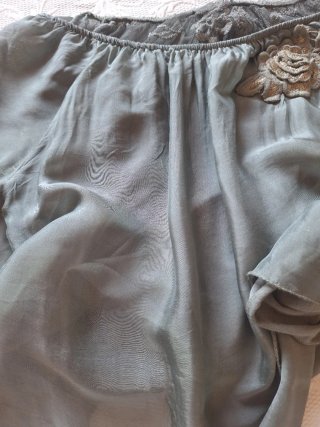 Blusa 100% Seda Verde