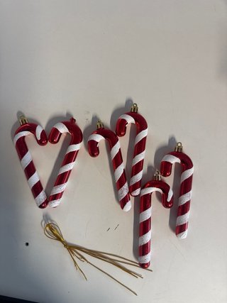 6 bastoncini di zucchero decorazioni natalizie