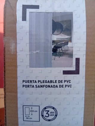 2 Puertas de Acordeón PVC Blancas, precio por unid