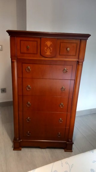 Armario y cómoda madera maciza cerezo