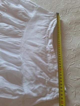 Falda Zara Lino Blanca Talla M