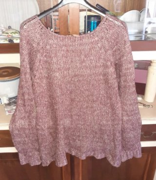 Maglione donna beige/rosa taglia unica