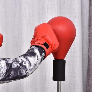 Punching Ball De Suelo, Saco De Boxeo De Suelo Con Base Rellenable, Ventosas Y Guantes, Altura Regulable 4 Niveles De 136-154 Cm, Speed Bag para Gimnasio En Casa Y Gimnasio