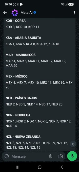 Listado faltantes mundial panini 2026