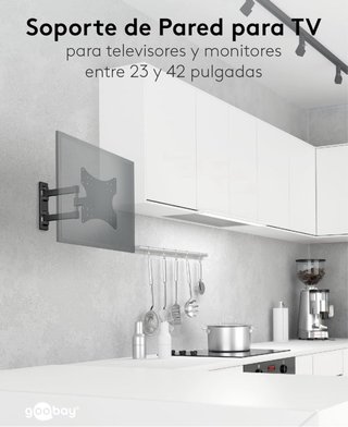 Soporte Pared TV Goobay Fullmotion 20kg