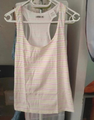 Camiseta nadadora rayas rosa y amarillo Killah M
