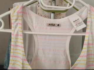 Camiseta nadadora rayas rosa y amarillo Killah M