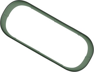 Cama para Huerto Elevada Modular 150X62X30Cm, Caja para Huerto de Acero Galvanizado con Fondo Abierto, Verde