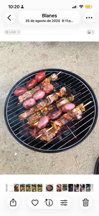 Barbacoa Carbón Pequeña Negra y Plateada
