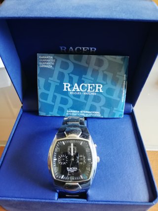 Reloj Cronógrafo RACER Acero Caballero Negro