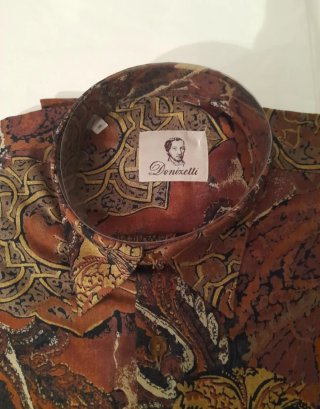 Camisa Vintage Manga Larga Donixetti