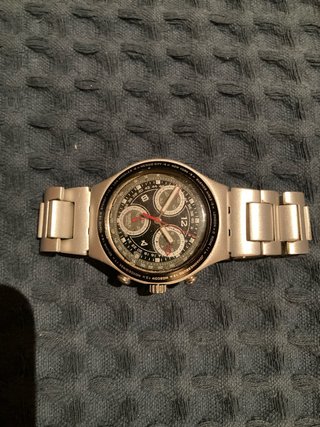 Swatch Irony Chrono Plata Negro