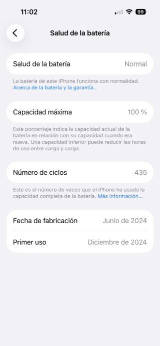 iPhone 15 128GB Rosa Batería 100%