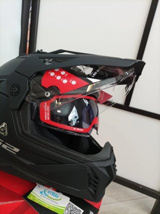 Casco LS2 Pioneer II Negro Mate Talla XXL