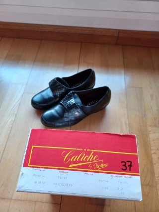 Zapatos mujer Caliche Negros Cocodrilo Talla 37