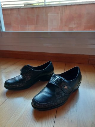 Zapatos mujer Caliche Negros Cocodrilo Talla 37