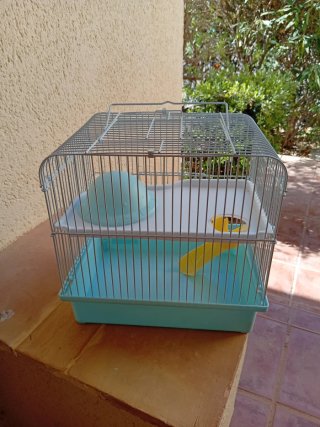 Jaula para hámster con tobogán y casita
