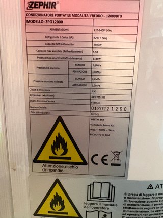 Condizionatore portatile Zephir