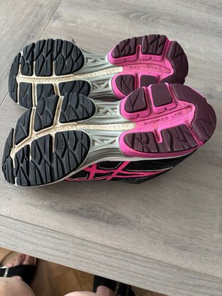 Deportivos Asics Talla 39 Negro/Rosa