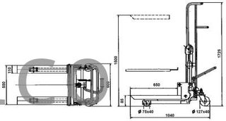 Apilador Manual 400 Kg - 1500 mm - 10562