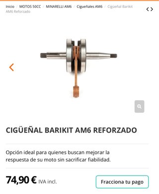 Cigüeñal Barikit AM6 Reforzado