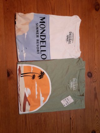 Camisetas Zeeman Talla L (Verde y Blanca)