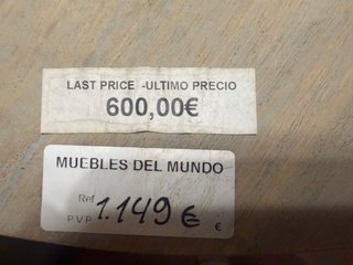 Mesa Comedor Ovalada Madera Beige en oferta 2,20 m