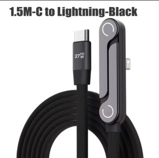 Cable C a Lightning 1.5M 27W Negro