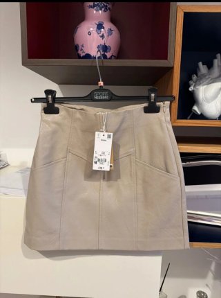 Gonna OVS similpelle beige donna Tg S