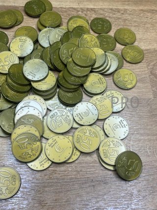 Monedas de 50 Céntimos de Plástico
