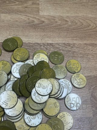 Monedas de 50 Céntimos de Plástico