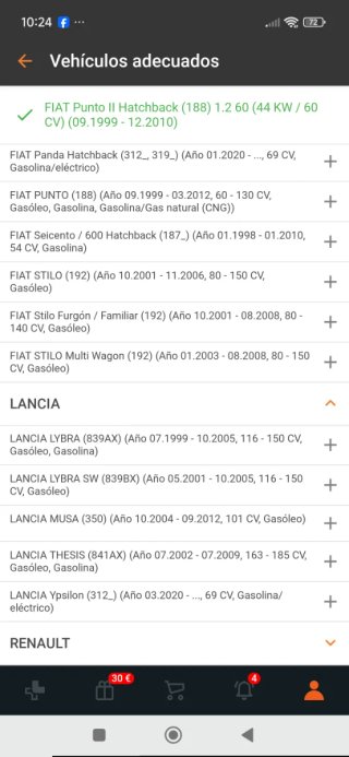Filtro de Aceite para Fiat 1.2
