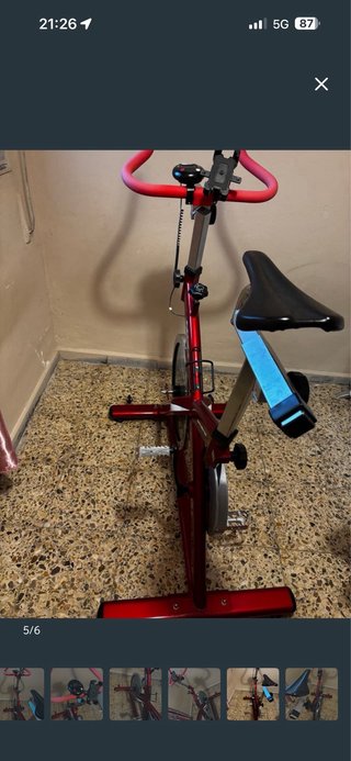 Bicicleta de Spinning Roja