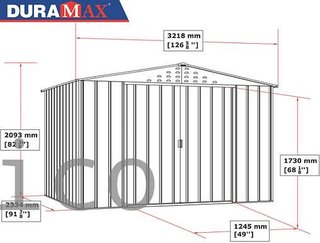 Caseta Metálica Top Hércules 233x321x209 cm - Duramax