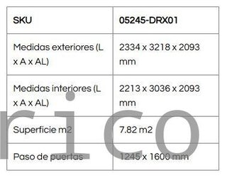 Caseta Metálica Top Hércules 233x321x209 cm - Duramax