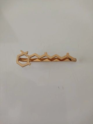 Pinza pisacorbata bañada en oro