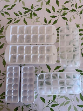 Lote 4 cubiteras hielo plástico