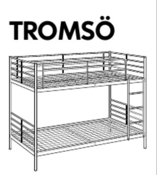 Litera Metálica Gris Tromsö Ikea