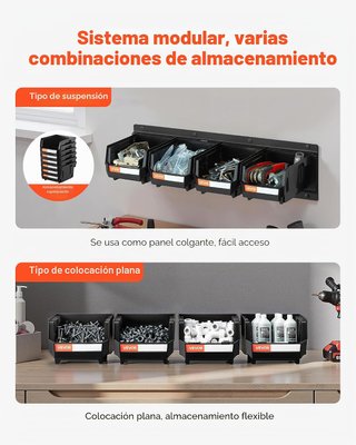 VEVOR Cajas Apilables Pared 137x105x75mm