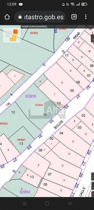 Terreno en venta en Robregordo