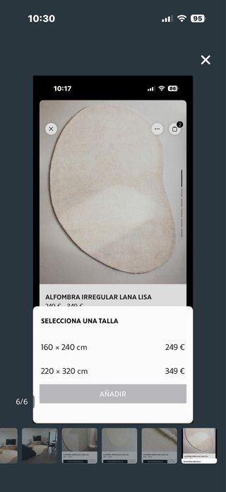Alfombra Zara Home Beige Lana