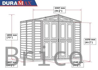 Caseta PVC Duramate III 160x239x185 cm - Duramax