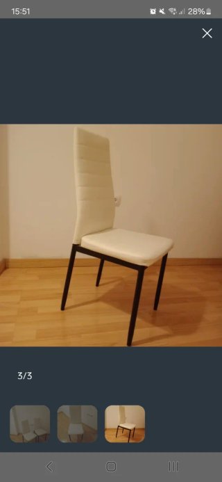 Juego de 2 sillas de comedor beige