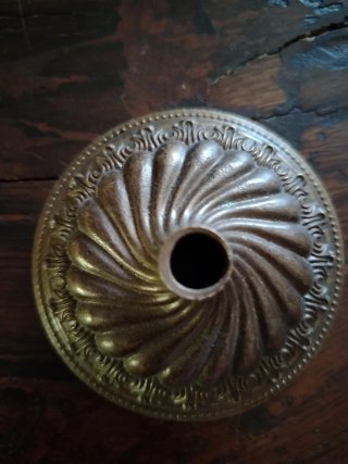 Coppia Rosoni Lampadario  Ottone