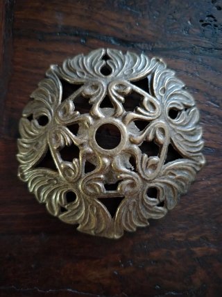 Coppia Rosoni Lampadario  Ottone