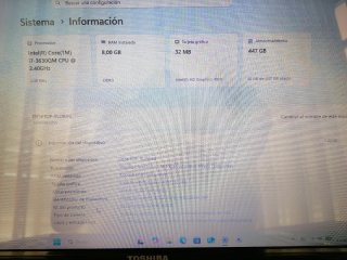 Toshiba L855 i7 8Gb 500SSD W11