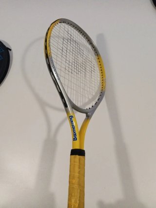 Raqueta Tenis Boomerang Junior Negra Amarilla