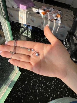 Conjunto de plata con colgante y pendientes