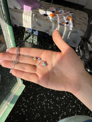 Conjunto de plata con colgante y pendientes